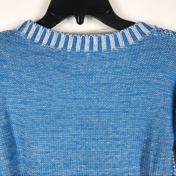 Mossimo Blue White Cable Knit Sweater - Picture 6 of 7